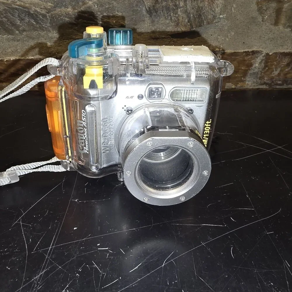 Canon PowerShot A510 Digital Camera, Zoom Lens 4X Silver W Dc 60 Read Descriptio